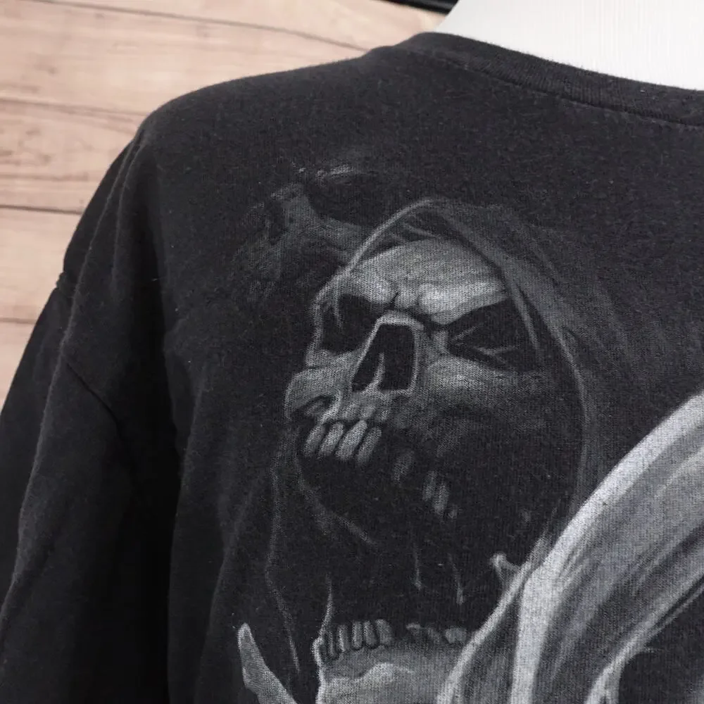 VINTAGE GRIM REAPER TENNESSEE RIVER GOTH 00s Y2K TSHIRT SIZE XL - Picture 4 of 7